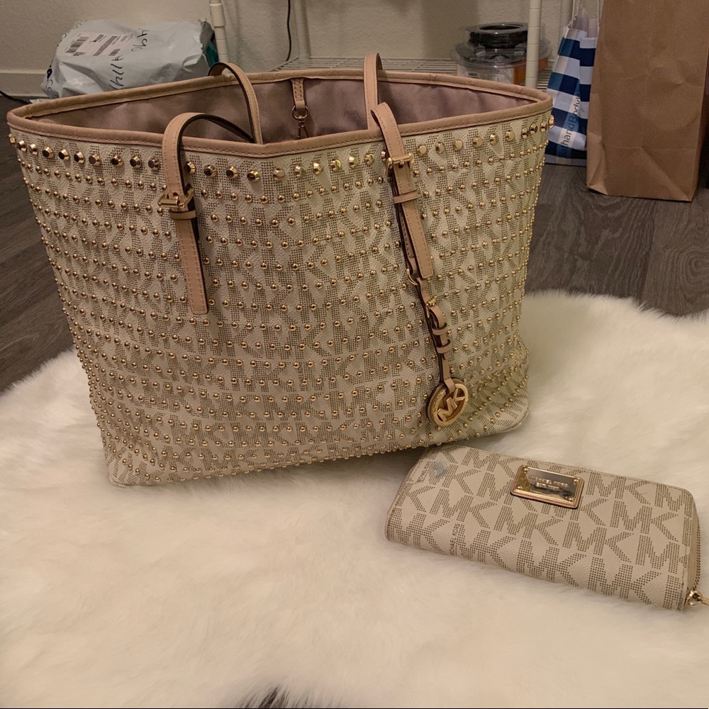 Gold studded Michael Kors
